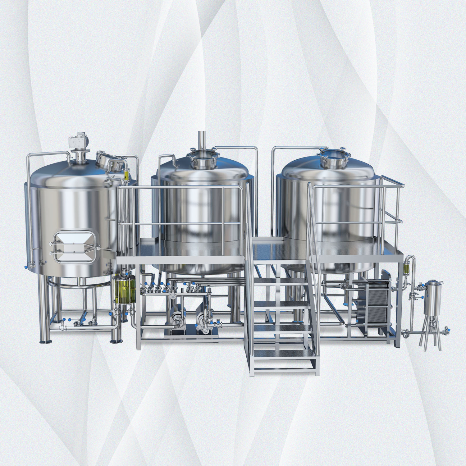 1000L 3 Vessel Beer Brewery Equipment